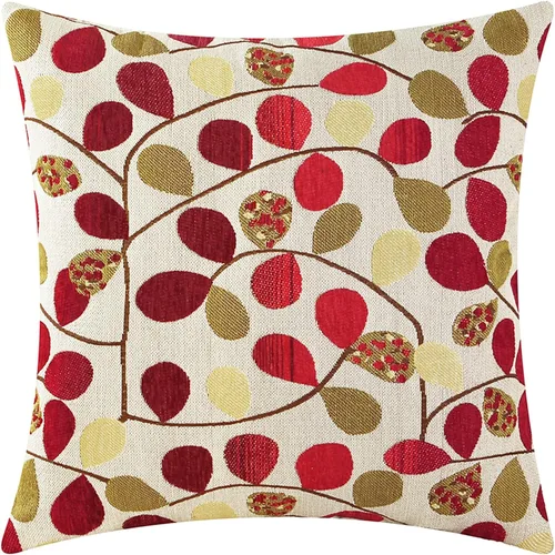 Vista 17 de CaliTime Funda de cojín para sofá, decoración del hogar, felpilla de lujo con hojas bonitas de ambos lados, 18 x 18 pulgadas, color azul crudo
