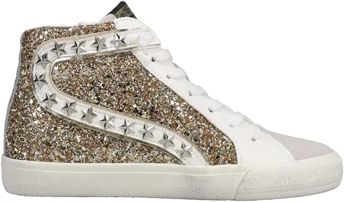 Vista 3 de VINTAGE HAVANA Mujeres Mateel Glitter High Sneakers Zapatos Casual - Oro