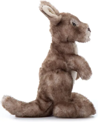 Vista 13 de The Petting Zoo Animal de peluche de canguro, regalos para niños, animales salvajes del zoológico Onez, juguete de peluche canguro de 9 pulgadas