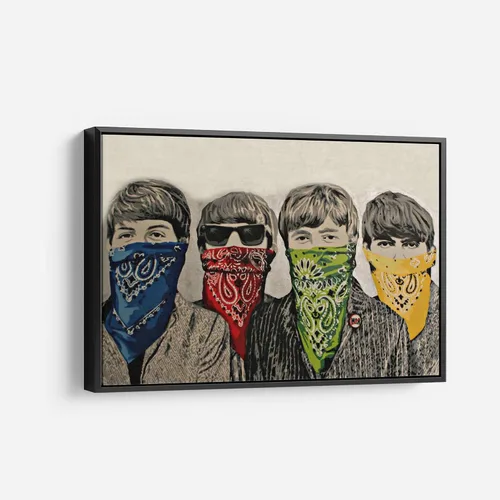 Vista 29 de Arte en lienzo de Banksy para pared, decoración del hogar, lienzo pre-estirado - varios tamaños