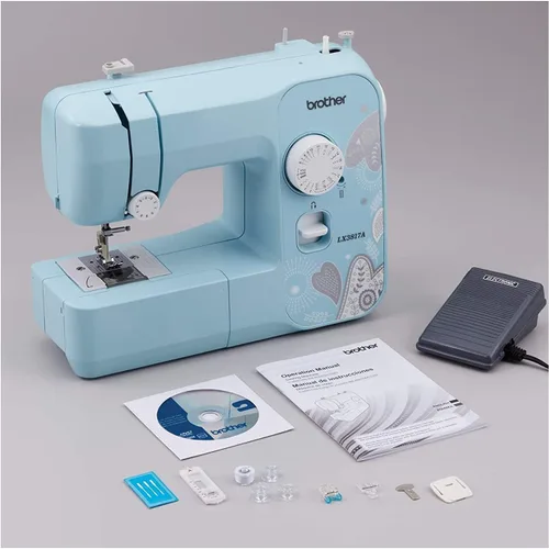 Vista 4 de brother RLX3817A - Máquina de coser de 17 puntadas, color azul (renovado)