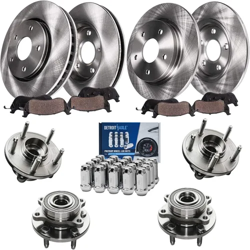 Vista 98 de Detroit Axle - Rotores de freno para Jeep Compass 2015-2022 Renegade 2016-2022 Fiat 500X 2016-2022, 2018, 2019, 2020, 2021. Reemplazo de rotores