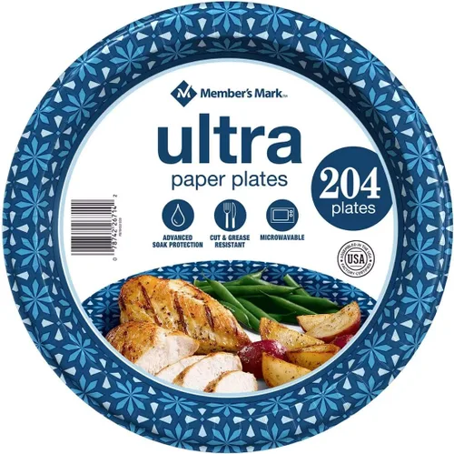 Vista 2 de Member Mark Ultra Dinner - Platos de papel (10 pulgadas, 204 ct.)