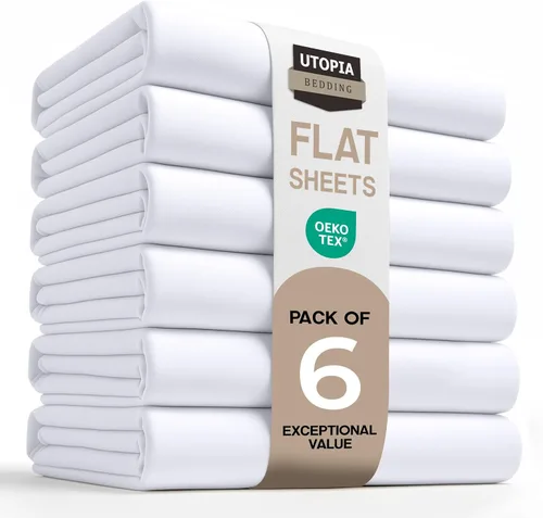 Vista 29 de Utopia Bedding Sábana encimera – 1 paquete (individual, beige) – Tela de microfibra suave cepillada – Sábana superior resistente al encogimiento y a