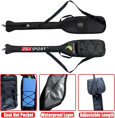 Vista 4 de Z&J SPORT Dragon Boat - Bolsa de remo con bolsillo de red para asiento, gran capacidad, impermeable, capa