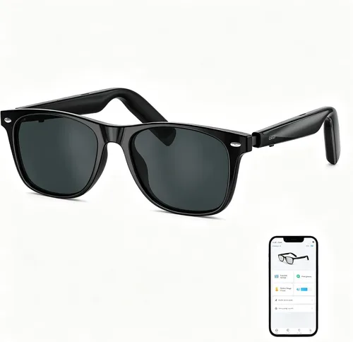 Vista 15 de GetD Lentes inteligentes de acetato 2026, ChatGPT y traductor en tiempo real de 145 idiomas, gafas Bluetooth con lente transparente, duración