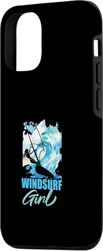 Vista 2 de iPhone 14 Pro Windsurf Girl Water Sports Windsurf Windsurfer Case