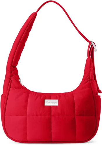 Vista 9 de TOPDesign Bolso de hombro acolchado para mujer, bolso de mano ultraligero con cremallera, correa ajustable