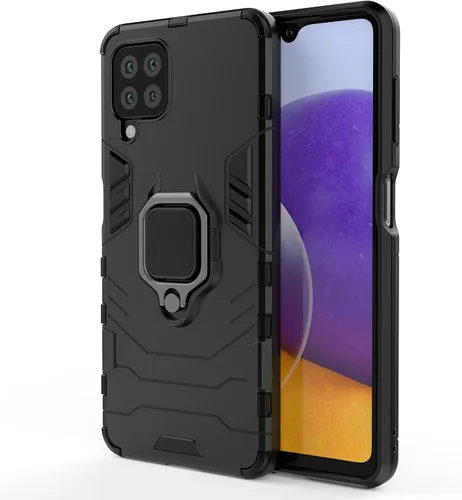 Vista 3 de ZMONE - Funda protectora para Samsung Galaxy M32 4G con protector de pantalla de vidrio (paquete de 2) resistente de doble capa de grado militar, a