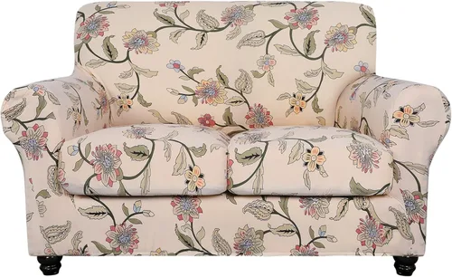 Vista 77 de SearchI Funda elástica para sofá, funda para sillón de 2 piezas con funda de cojín separada para silla, protector de muebles lavable para sala