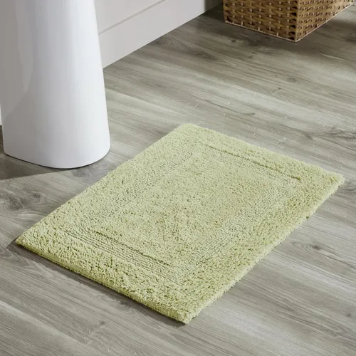 Vista 351 de Better Trends - Juego de 2 alfombras de baño 100% algodón, extra suaves, con borlas, de 17" x 24", alfombra de baño superabsorbente y reversible
