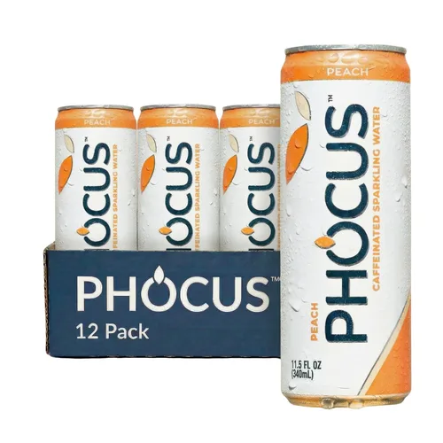 Vista 9 de Phocus Energy Boost, manzana crujiente Sin azúcar 75 mg de cafeína + L-teanina 0 calorías Sabores naturales y edulcorantes 11.5 onzas