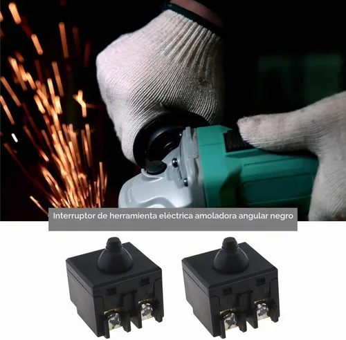 Vista 2 de 2 unids interruptor de amoladora angular para amoladora angular de 3.937 in 4 "botón pulsador interruptor de alimentación reemplazo herramienta