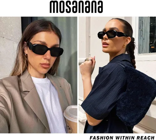 Vista 2 de mosanana Gafas de sol rectangulares de moda para mujeres y hombres-Goulding