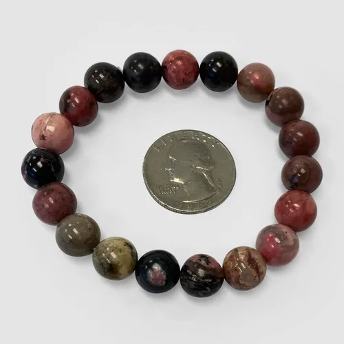 Vista 361 de Gem Avenue Handmade Round Bead Stretch Bracelet Unisex Natural Stone Beaded Jewelry for Men & Women, Elastic Wristband for Daily Wear