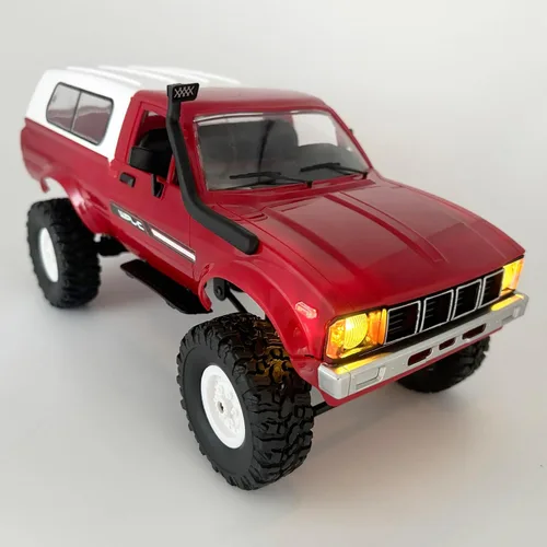 Vista 2 de HLSFWDRIVE RC Rock Crawler 4x4 WPL C24 RC Truck 1/16 Escala Off Road RTR Crawler de control remoto todo terreno con dirección proporcional