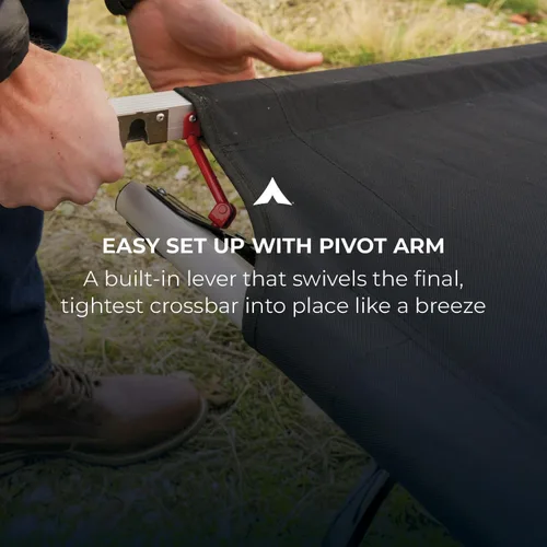 Vista 5 de Teton Outfitter - Catre de campamento, catre plegable de gran tamaño para adultos, cómoda cama elevada para dormir, fácil instalación