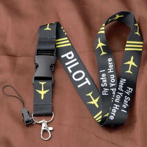 Vista 5 de MYOSPARK Llavero Pilot Lanyards con hebilla de seguridad desmontable "I Need You Here" (identificación de piloto)