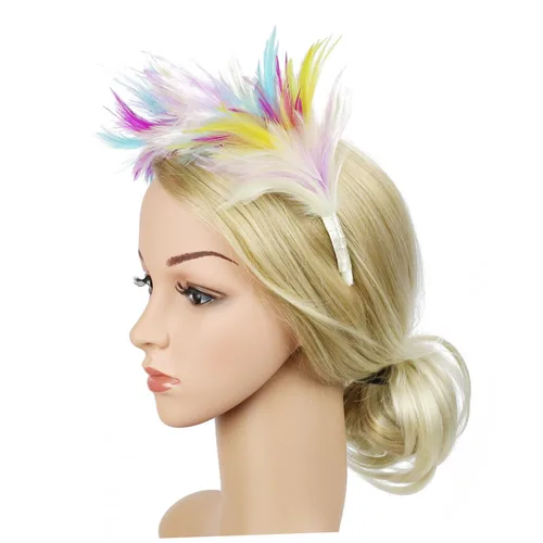 Vista 2 de Abaodam 1920 s Prom Headband Gatsby Headband Fascinator Headband Carnival Fascinator Fascinators for Women Tea Party Pride Hat Black Headbands