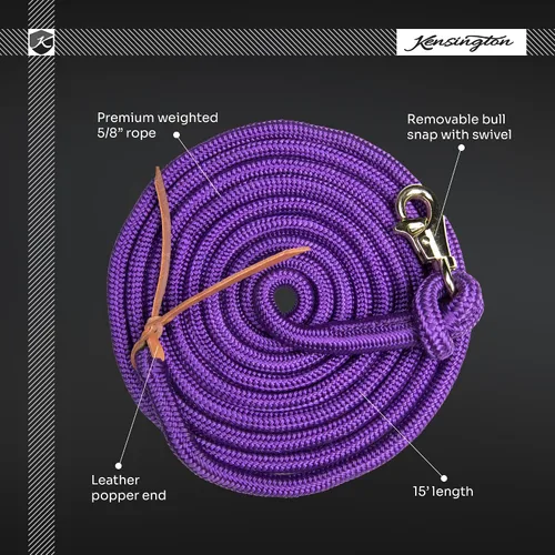 Vista 3 de Correa de Entrenamiento Kensington Ballistic de Nylon para Clínica - Correa de Entrenamiento de 15 pies - Resistente a Rasgaduras, con Herrajes de F