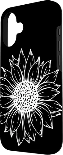 Vista 2 de iPhone 16 Cute and Beautiful White Flower of Sunflower Case