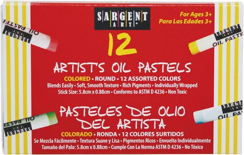 Vista 2 de Sargent Art 22-2017 12 unidades pasteles al óleo surtidos, 2.3 in x 0.3 in
