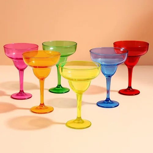 Vista 29 de Efavormart Paquete de 24 Vasos de Cóctel Desechables Premium – Copas de Champán Coupe de Plástico Transparente de 9oz con Tallo y Base Desmontables