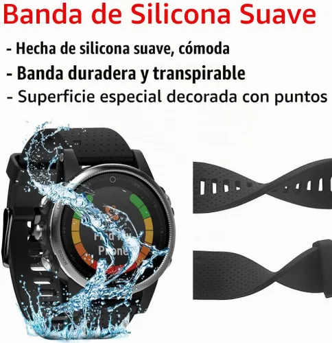 Vista 3 de ANCOOL - Correa para Garmin Fenix 5S, de ajuste fácil, de silicona suave de 20 mm de ancho, correa de reloj para Fenix 5S, #2-Negro
