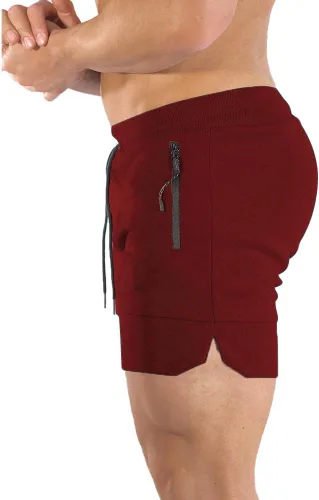 Vista 2 de BUXKR Pantalones cortos de entrenamiento para hombre, 5 pulgadas, de secado rápido, pantalones cortos de gimnasio para hombre, pantalones cortos