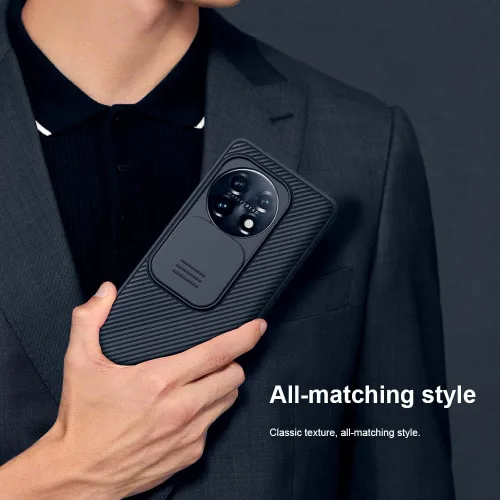 Vista 4 de Nillkin Funda para OnePlus 11 5G - Funda CamShield Pro con cubierta de cámara deslizante, funda delgada a prueba de golpes para OnePlus 11 2023