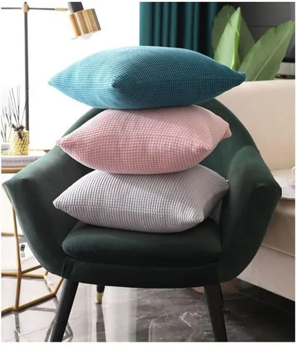 Vista 4 de Funda de almohada para sofá, funda cuadrada de cojín de 45 x 45 pulgadas, color gris, funda para almohada de sofá, fundas de cojín de sofá