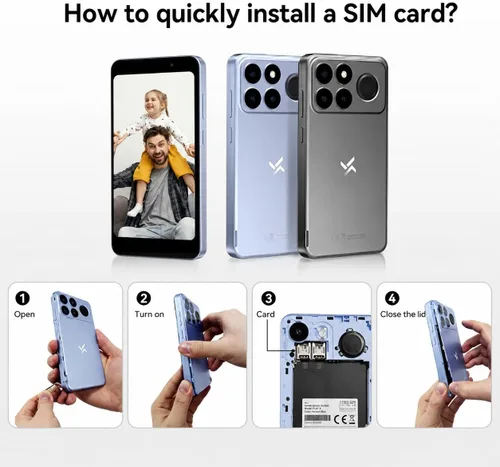 Vista 10 de Teléfonos desbloqueados, teléfono Android de 5 pulgadas, 4G Dual SIM Azul
