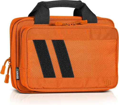 Vista 17 de Savior Equipment Specialist Series Tactical Double Scoped Handgun Firearm Case Pistol Bag For Outdoor Hunting Shooting Range, Lockable Compartment