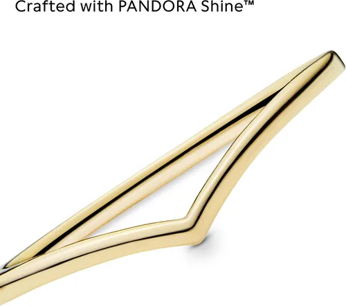 Vista 3 de PANDORA Joyería pulida brillante Wishbone Shine Ring, Metal, no aplica