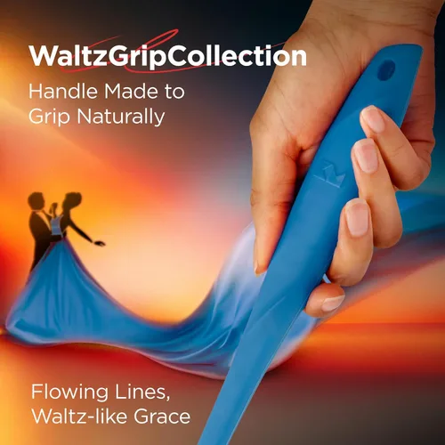 Vista 2 de Kitchen Mama WaltzGrip Platinum Espátula de Silicona para Tortitas y Volteador: Resistente al Calor, Flexible, Núcleo de Acero Inoxidable