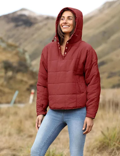 Vista 15 de QIBABU Chaqueta acolchada con capucha de gran tamaño para mujer, ligera, acolchada, manga larga, abrigo de invierno cálido
