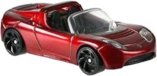 Vista 4 de Hot Wheels 2019 Saludos desde Space '08 Tesla Roadster, Granate