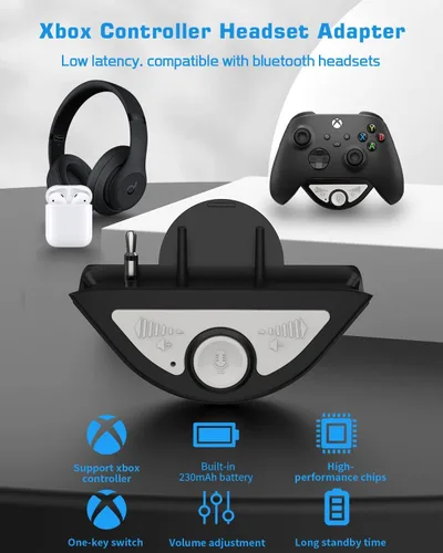 Vista 2 de OLCLSS Adaptador de auriculares Bluetooth para control Xbox, adaptador de auriculares Xbox One, adaptador de micrófono Xbox para Xbox OneOne SXElite