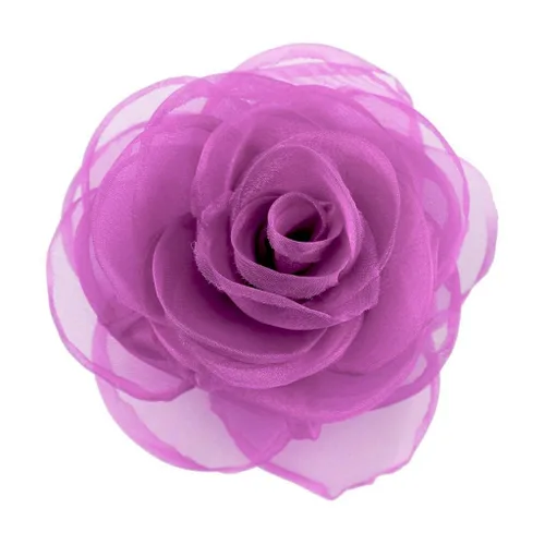 Vista 16 de adorables broches de rosas, clip para el cabello de flores de seda para mujer [joyas], sin metal, Rojo, XOTW05C4