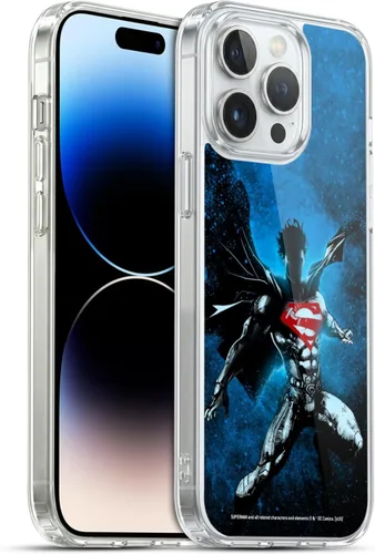 Vista 24 de Head Case Designs Officially Licensed Superman DC Comics Collage 80th Anniversary Gel Case [Military Grade Protection] Compatible with Apple iPhone