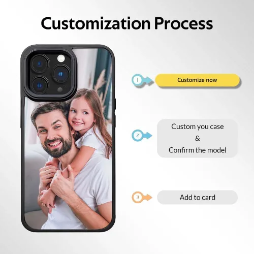 Vista 3 de COOZEBRA Fundas de teléfono personalizadas compatibles con iPhone 17, 16, 15, 14, 13, 12, 11 Pro Max, diseño personalizado para teléfono