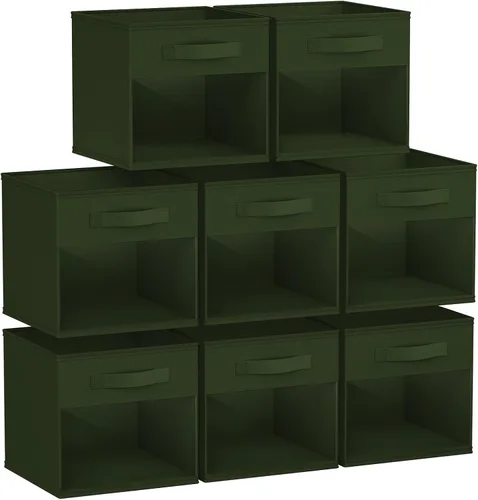 Vista 44 de DIMJ Cubo de almacenamiento, 6 paquetes de contenedores plegables con asas, contenedores de tela para organización, cubos organizadores