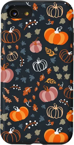 Vista 18 de Funda para iPhone 14 Pro Max Otoño Hojas Caídas Calabaza Cosecha de Especias Feliz Oto