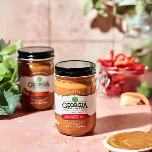 Vista 5 de Georgia Grinders Mantequilla de anacardo cremosa de 12 onzas, (1 CT), suave crema de anacardo gourmet, aprobada por Whole30, apta para dieta