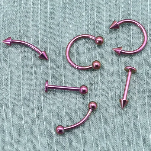 Vista 6 de BLISI G23 - Piercing de titanio para el cuerpo, joyería de 16G, anillos curvados para cejas, labios, nariz, tabique, herradura, cartílago, tragus