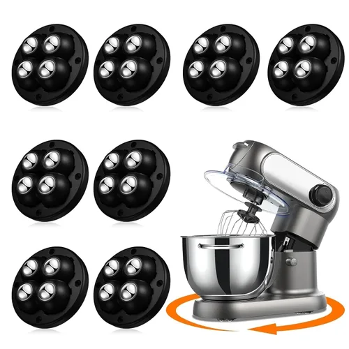 Vista 12 de TRVL FIELDER Ruedas giratorias autoadhesivas – Rueda universal giratoria de 360°, rodamiento de transferencia de bolas mini para pequeños
