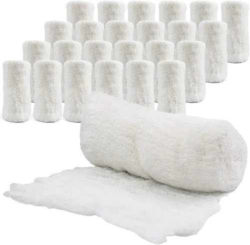 Vista 8 de Rollos de gasa Kerlix - Apósito de gasa de algodón - 6 capas - ESTÉRIL - 10 cm X 3,7 m - Absorción extra - Apósito de gasa médico - 6 rollos - Libre
