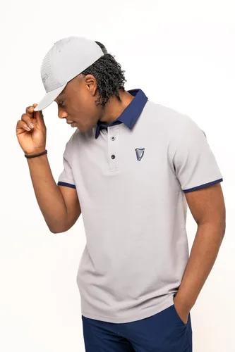 Vista 7 de Guinness Grey Performance Polo - Camisa de golf para hombre, mezcla de algodónpoliéster, tela transpirable, ropa deportiva