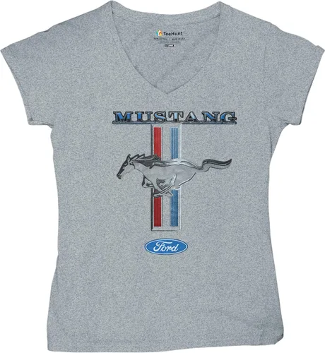Vista 9 de Ford Mustang Classic - Camiseta con cuello en V para mujer GT Cobra Boss 302 Mach 1