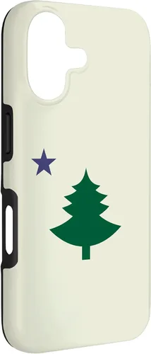 Vista 3 de Original Old Maine State Flag 1901 Pine Tree Star Case for iPhone 17